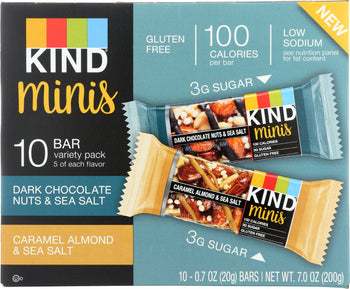 KIND: Dark Chocolate & Caramel Almond Mini Bar 1 Box, 7 oz