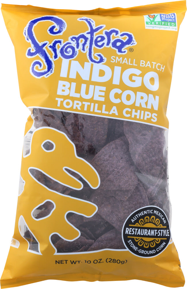 FRONTERA: Indigo Blue Corn Stone-Ground Tortilla Chips, 10 oz