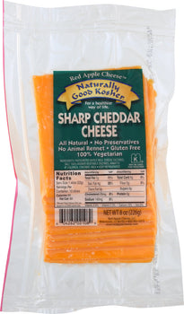 NATURALLY GOOD KOSHER: Sliced Sharp Cheddar Cheese, 8 oz