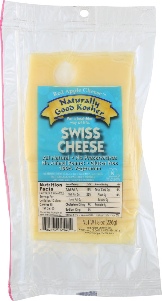 NATURALLY GOOD KOSHER: Sliced Swiss Cheese, 8 oz