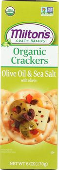 MILTONS: Organic Olive Oil & Sea Salt Crackers, 6 oz