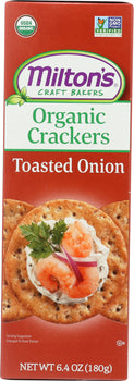 MILTONS: Organic Toasted Onion Crackers, 6.4 oz