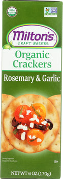 MILTONS: Organic Rosemary & Garlic Crackers, 6 oz