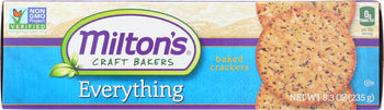 MILTON'S: Multi-Grain Gourmet Crackers Everything, 8.3 oz