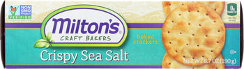 MILTON'S: Gourmet Crackers Crispy Sea Salt, 6.7 oz