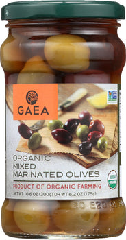 GAEA NORTH AMERICA: Organic Mixed Marinated Olives, 6.2 oz