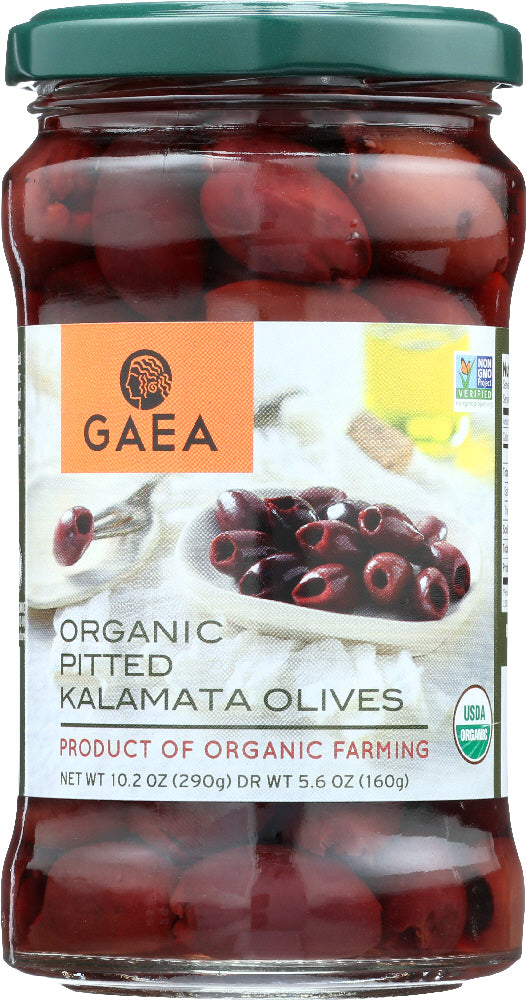 GAEA NORTH AMERICA: Organic Pitted Kalamata Olives, 5.6 oz