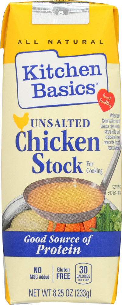 KITCHEN BASICS: Stock Chicken Unsalted Gluten Free, 8.25 oz