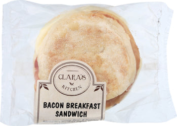 CLARAS KITCHEN: Bacon Breakfast Sandwich, 4 oz