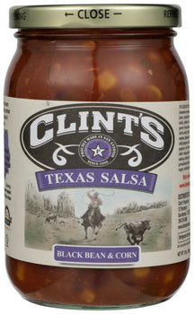 CLINTS: Salsa Black Bean & Corn, 16 oz