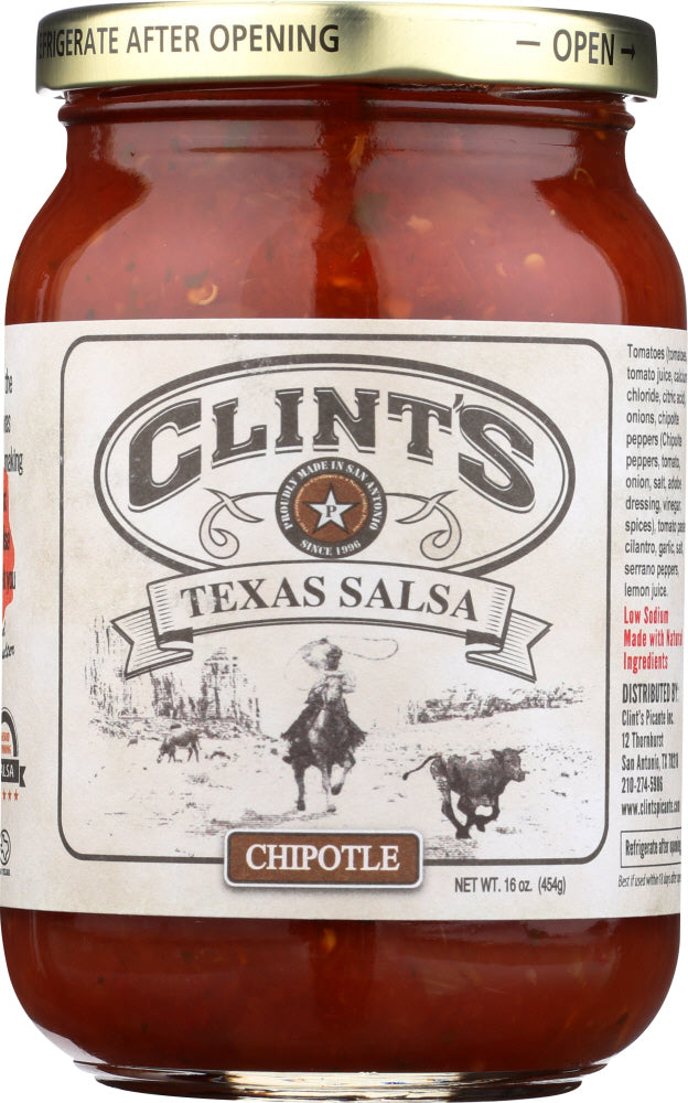 CLINT'S: Texas Chipotle Salsa, 16 oz