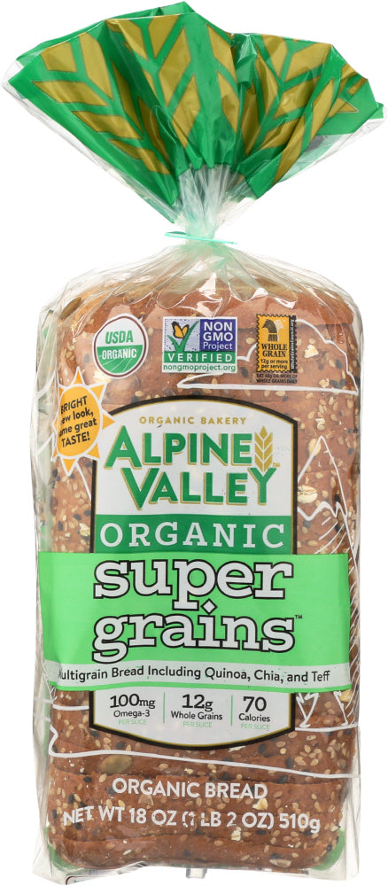 ALPINE VALLEY: Bread Organic Super Grain, 18 oz