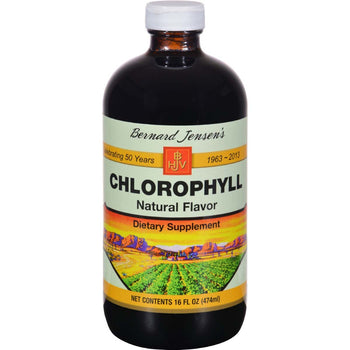 BERNARD JENSENS: Chlorophyll Natural Flavor Liquid, 16 oz