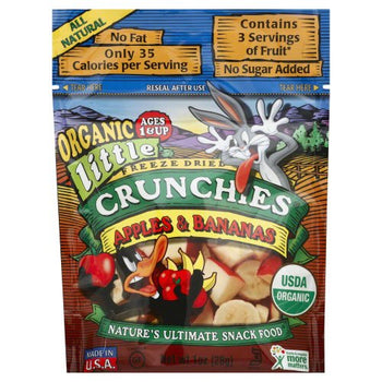 CRUNCHIES: Fruit Dried Little Apple Banana, 1 oz