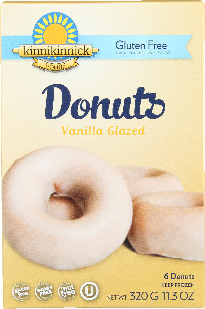 KINNIKINNICK: Gluten Free Vanilla Glazed Donuts, 11.3 oz