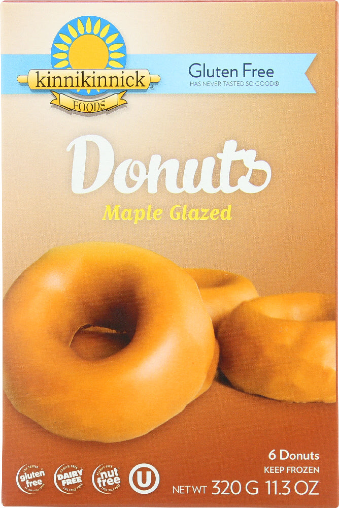 KINNIKINNICK: Gluten Free Glazed Donuts Maple, 11.3 oz