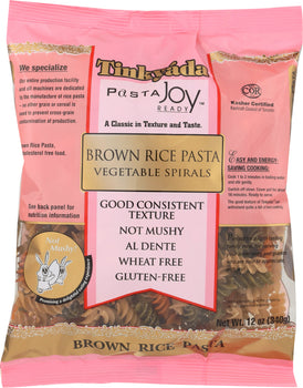 TINKYADA: Brown Rice Vegetable Pasta Spirals, 12 oz