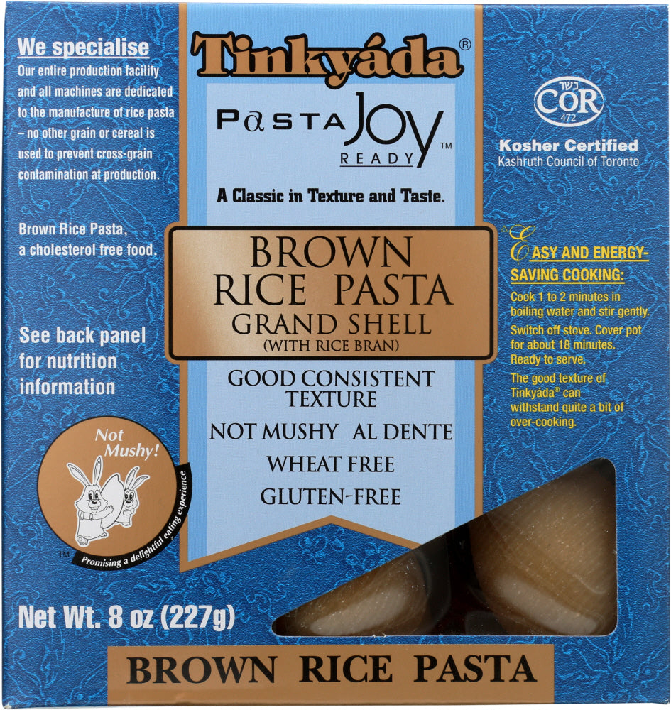 TINKYADA: Brown Rice Pasta Grand Shell, 8 oz