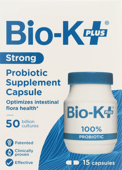 BIO K: Probiotic Supplement Capsule Strong 50 Billion Cultures, 15 cp