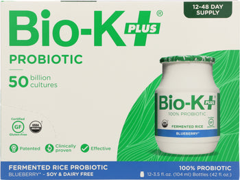 BIO K PLUS: Fermented Rice Probiotic Blueberry 12 Pack, 42 oz