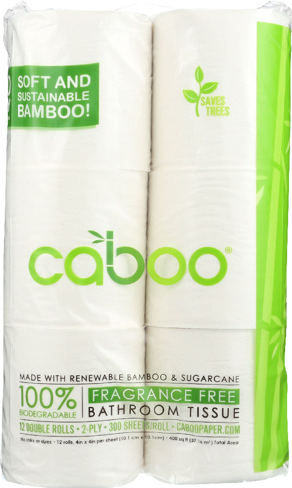 CABOO: 2-Ply Bathroom Tissue 300 Sheets, 12 Rolls