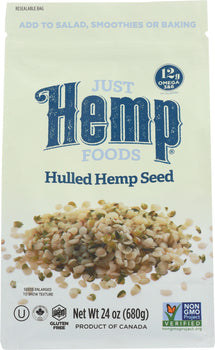 JUST HEMP FOODS: Hulled Hemp Seed, 24 oz