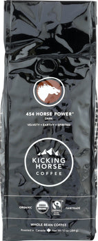 KICKING HORSE COFFEE: 454 Horse Power Dark Roast Whole Bean, 10 oz