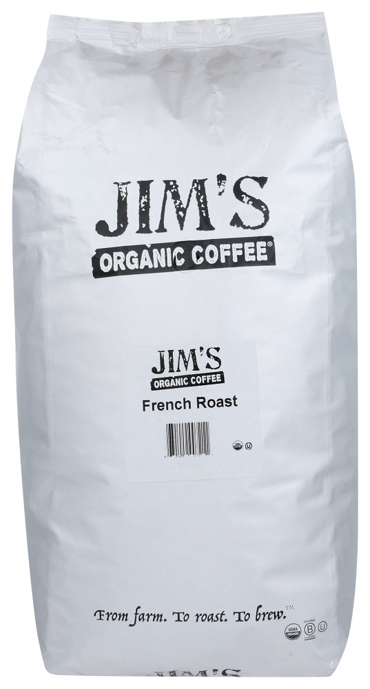 JIMS ORGANIC COFFEE: Organic French Roast Whole Bean Coffee, 5 lb