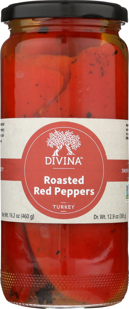 DIVINA: Roasted Sweet Red Peppers, 13 oz