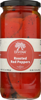 DIVINA: Roasted Sweet Red Peppers, 13 oz