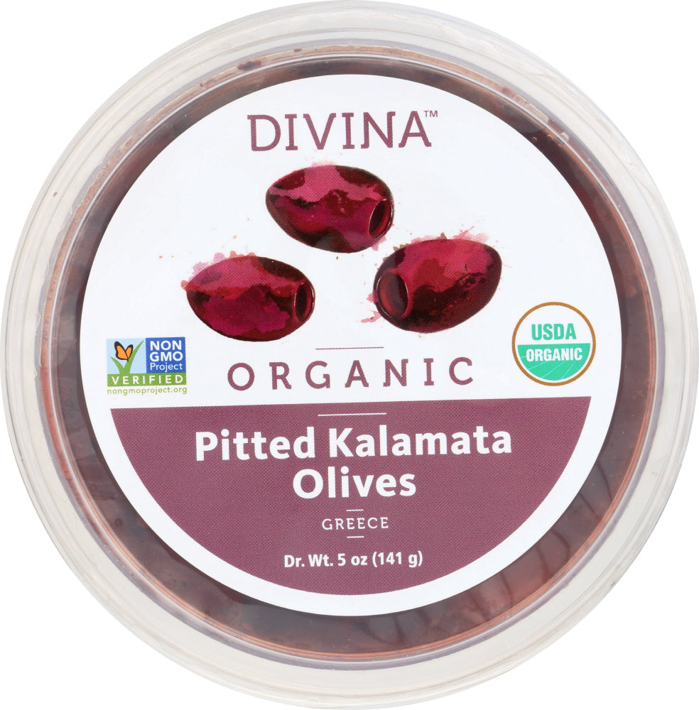 DIVINA: Olive Kalamata Pitted Organic, 5 oz