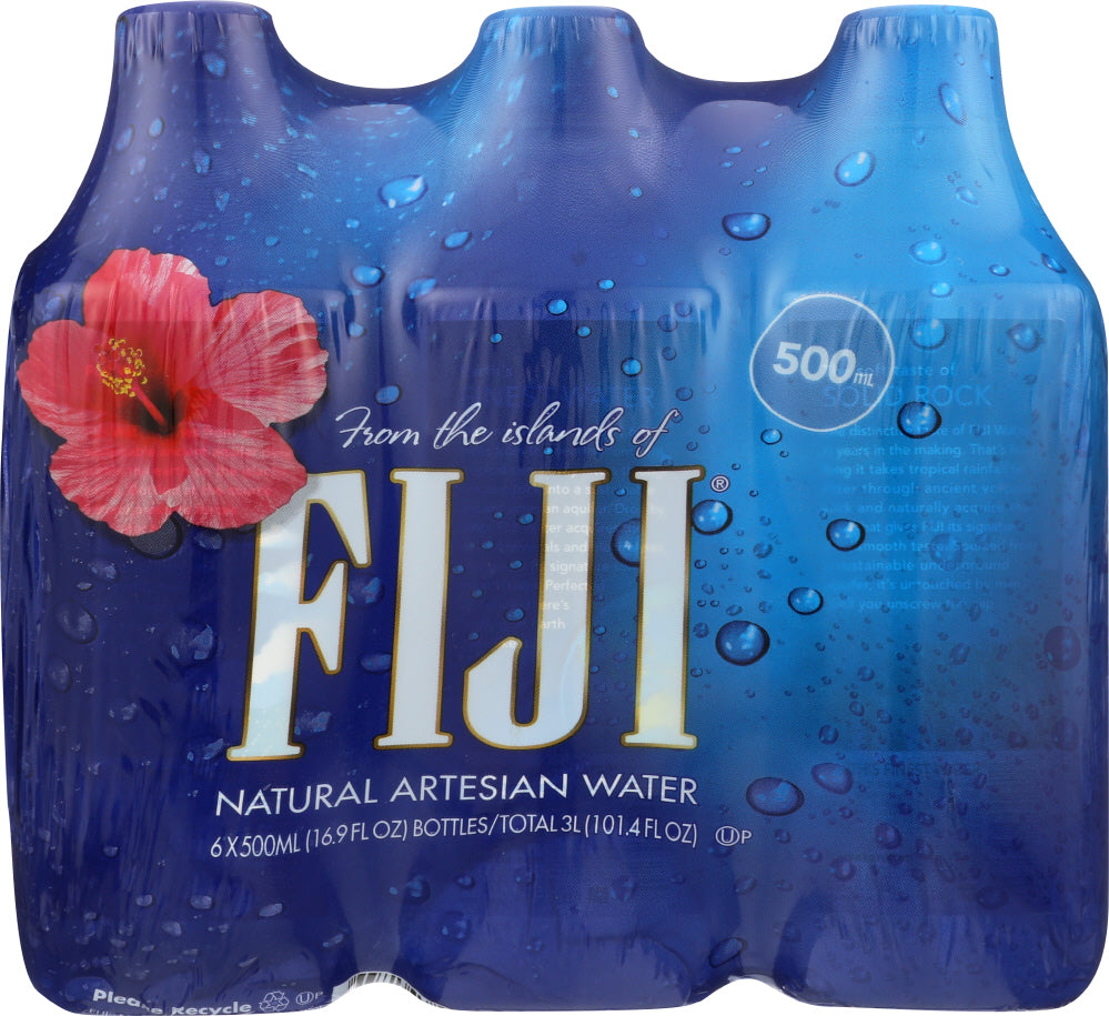 FIJI: Natural Artesian Water 6x16.9 Oz Bottles, 101.4 oz