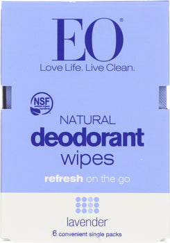 EO: Deodorant Lavender Wipes, 1 ea