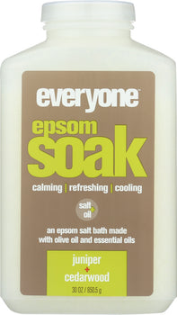 EVERYONE: Bath Epsom Soak Juniper and Cedarwood, 30 oz