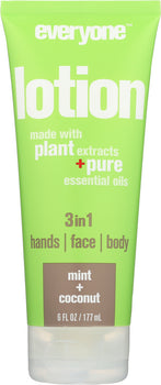 EVERYONE: 3 in 1 Lotion Mint & Coconut, 6 oz