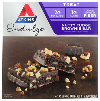 ATKINS NUTRITIONAL: Advent Bar 5pk Brownie Nutty, 7 oz