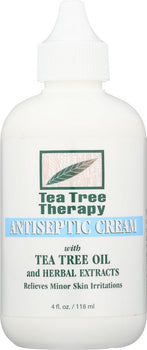 TEA TREE THERAPY: Antiseptic Cream with Tea Tree Oil and Herbal Extracts, 4 oz