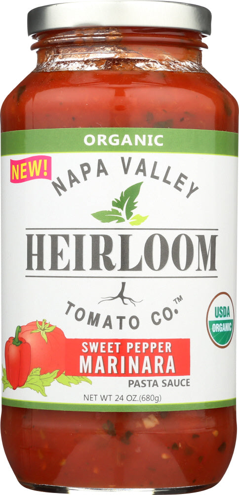 NAPA VALLEY HEIRLOOM TOMATO CO: Sweet Red Pepper Marinara Pasta Sauce, 24 oz