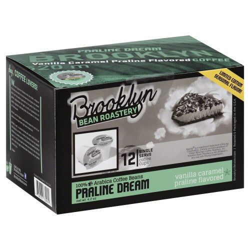 BROOKLYN BEAN ROASTERY: Coffee Praline Dream Flavored Pack of 12, 4.2 oz