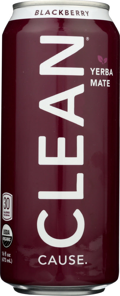 CLEAN CAUSE: Sparkling Yerba Mate Tea Blackberry, 16 fl oz