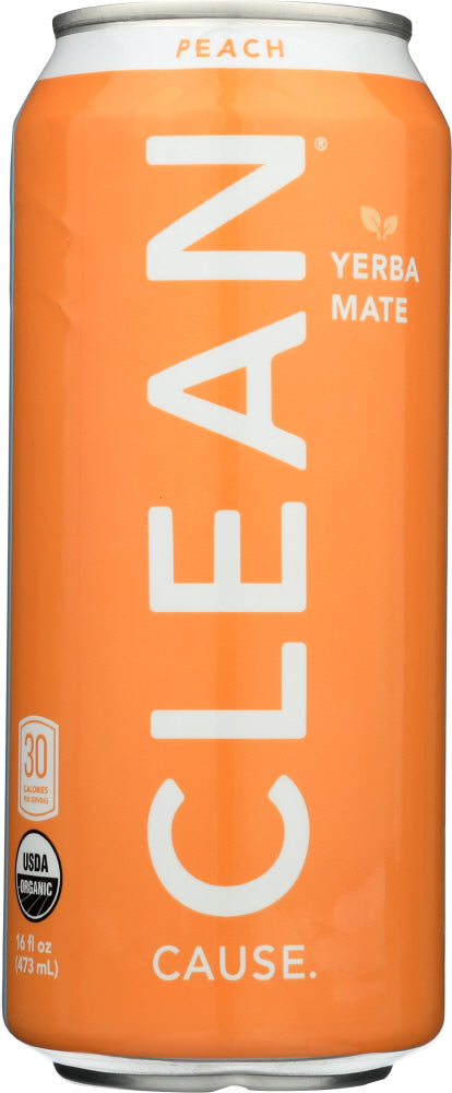 CLEAN CAUSE: Yerba Mate Peach, 16 oz