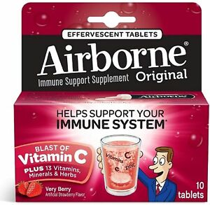 AIRBORNE: Effervescent Tablets Very Berry, 10 pc