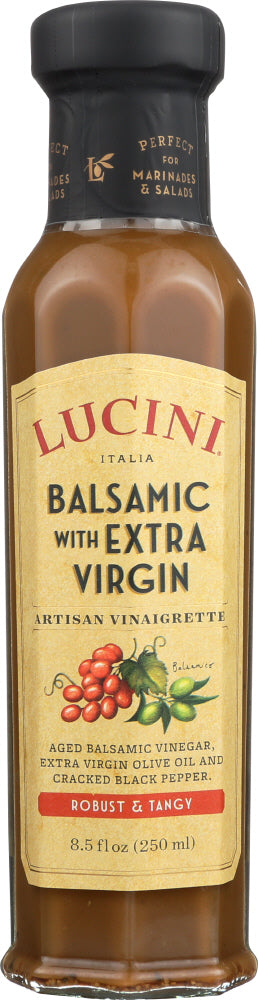 LUCINI: Dressing Balsamic and Extra Virgin Olive Oil Vinaigrette, 8.5 oz