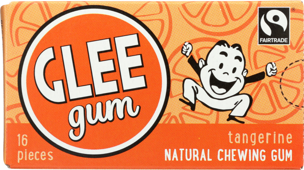 GLEE GUM: Natural Chewing Gum Tangerine, 16 pc