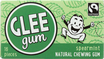 GLEE GUM: Natural Chewing Gum Spearmint, 16 pc