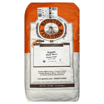 GIUSTOS: Flour Whole Wheat Pastry Organic, 50 lb