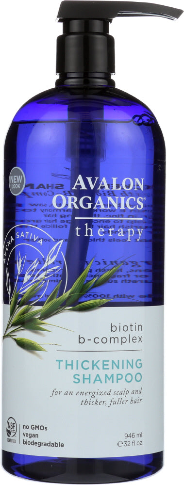 AVALON ORGANICS: Thickening Shampoo Biotin B-complex Therapy, Paraben Free, 32 oz