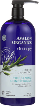 AVALON ORGANICS: Thickening Conditioner Biotin B-Complex Therapy, Paraben Free, 32 oz