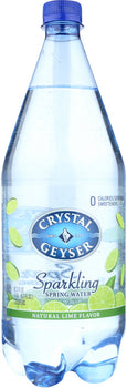 CRYSTAL GEYSER: Sparkling Mineral Water Lime, 1.25 lt