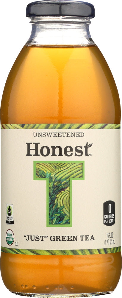 HONEST TEA: Organic Unsweetened Just Green Tea, 16 oz